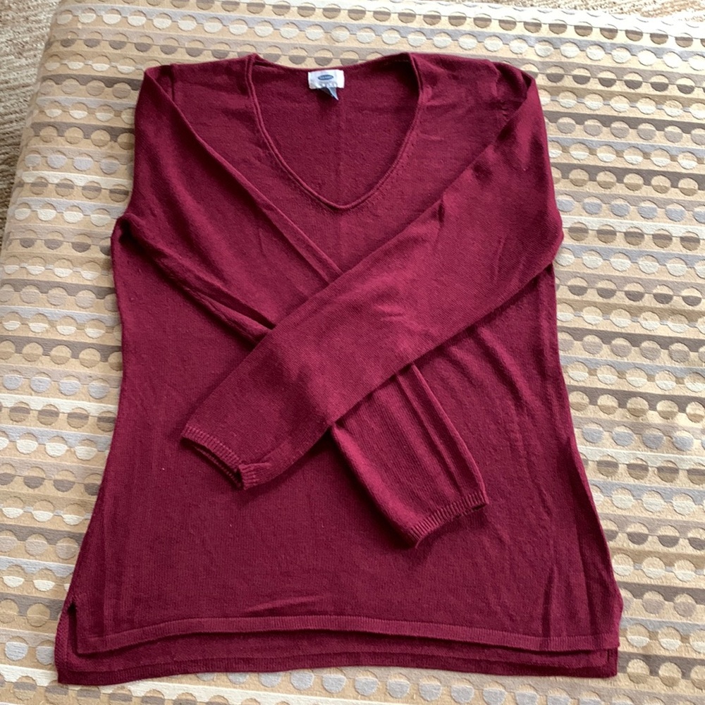 Womens v-neck tunic sweater